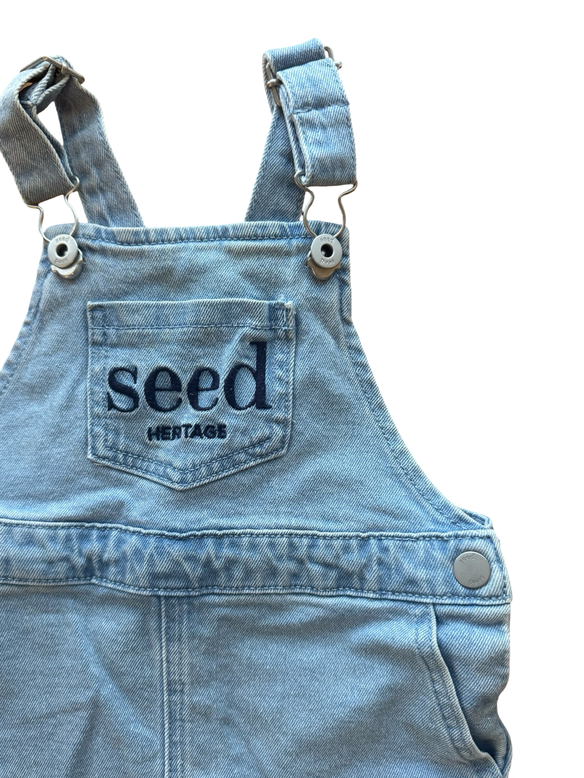 Seed Denim Overalls Dress