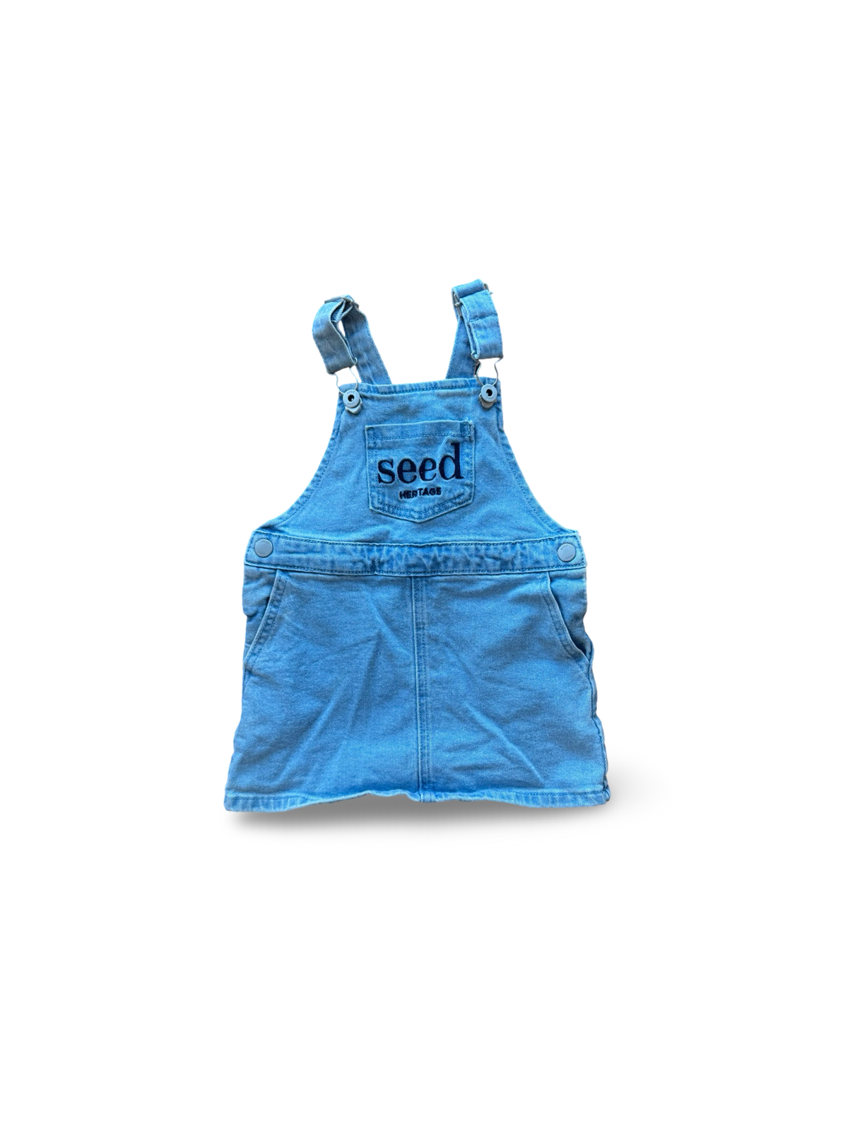 Seed Denim Overalls Dress